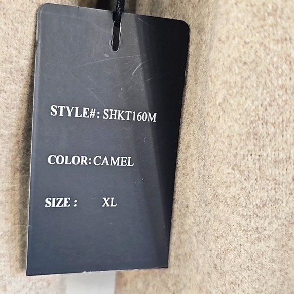 NWT Cavalini Original Jacket w Removable Hood, Snap Closures, XL. Camel - Picture 10 of 11